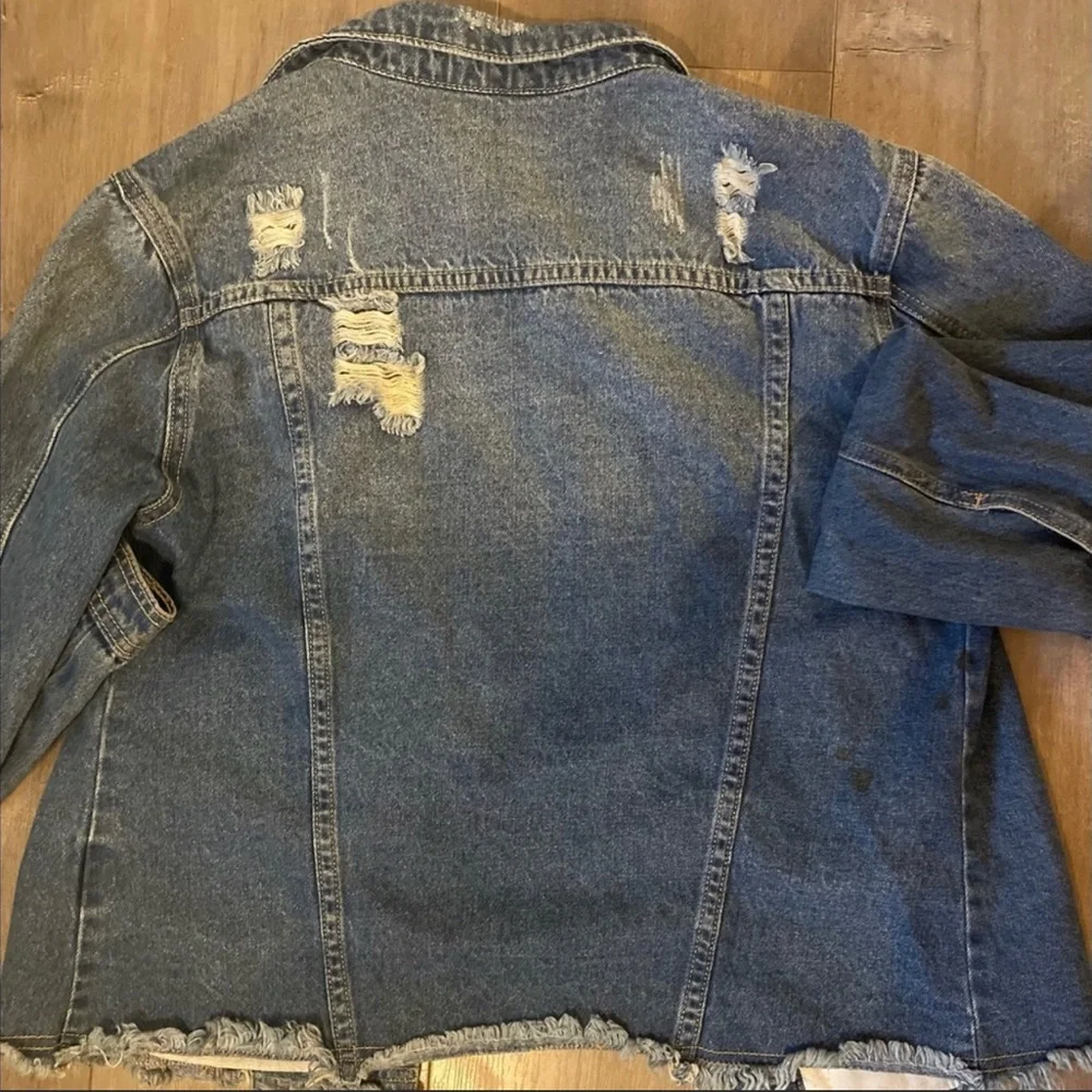 Distressed Denim Jacket - Picture 3 of 3